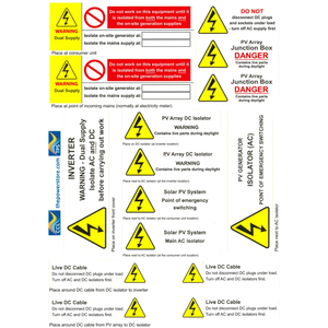CCL - Solar Safety Label Sheet